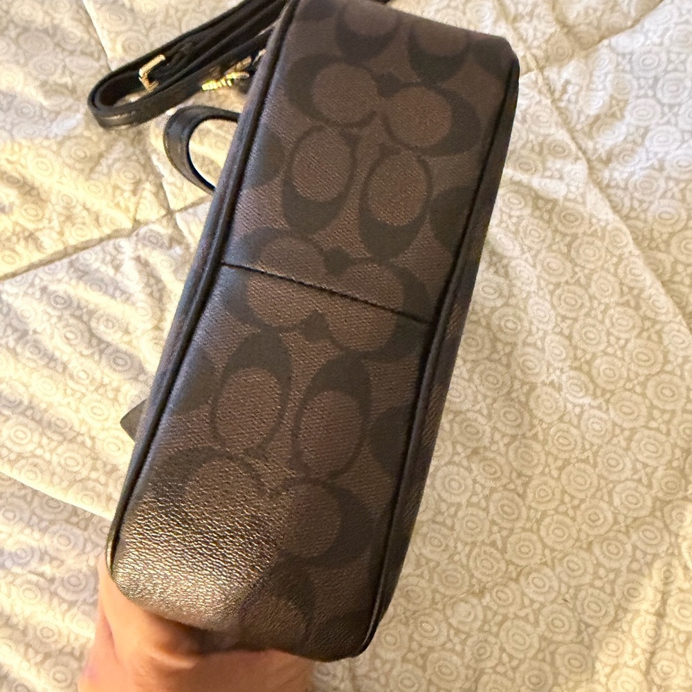 Coach Signature Black and Brown Crossbody Bag - Picture 4 of 5